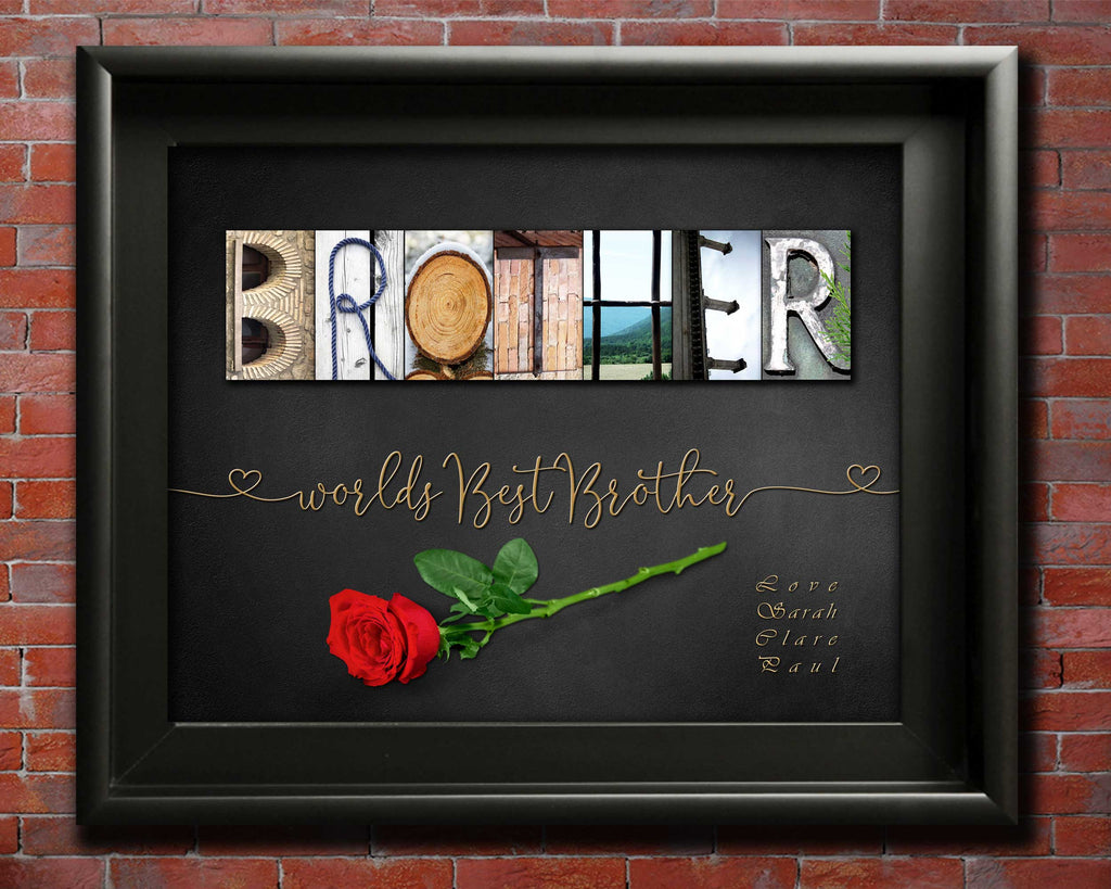 Indigifts IA Rakhi Gift for Brother Stud Bro Quote Printed Poster Frame  8
